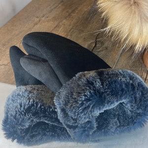 CITY MITTENS, 100 % Schaffell, weich und warm, Handgelenklänge.