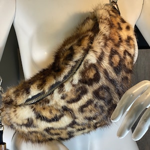 XL HEUPTAS, gerecycled bont, heuptas, schoudertas, borsttas, heuptas van echt bont