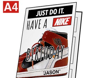 nike birthday card