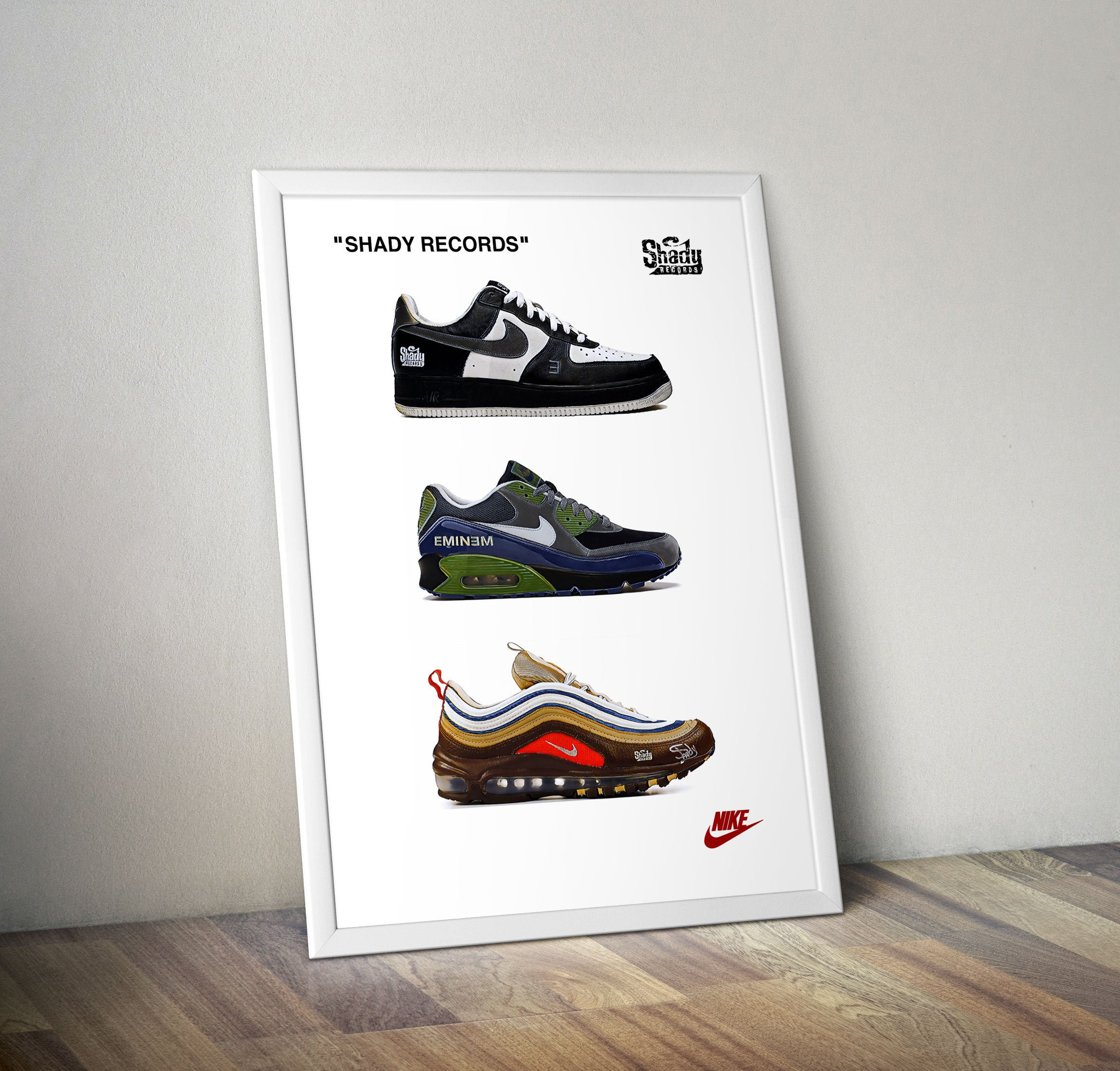 SHADY RECORDS Nike Air Force 1 Max 90 & 97 Eminem 3 sneakers | Etsy