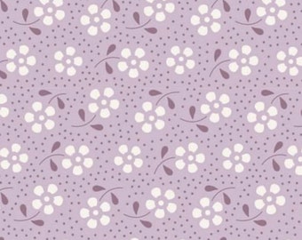 Tilda Cotton Fabric Fat Quarter Flower Tree Purple cm 50x55 Harvest Collection