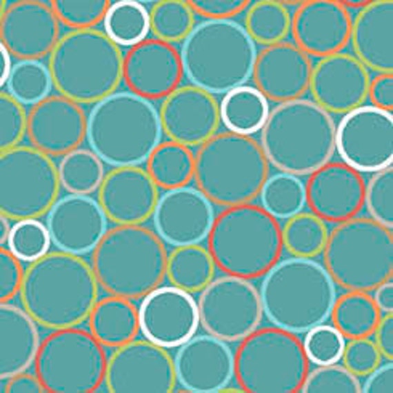 SALE Quilting Treasures Fabric Heads Up Circle Geometric Dark