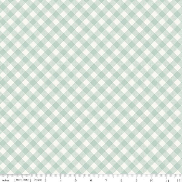 Riley Blake - Joy in The Journey - Plaid Mint - C10683 MINT - 100% cotton fabric - Last yard!