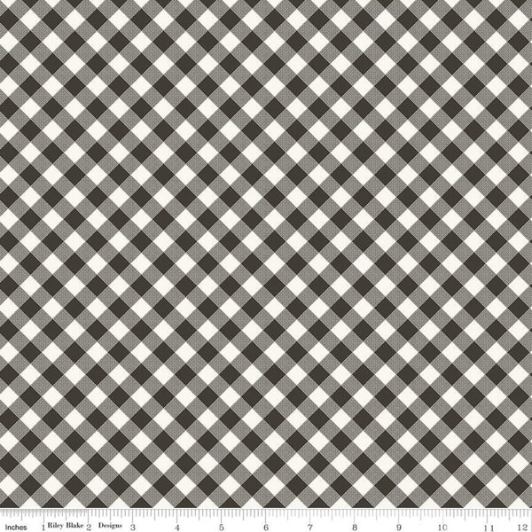 Riley Blake - Joy in the Journey - Charcoal Plaid - C10683 CHARCOAL - 100% cotton fabric - Last yard!