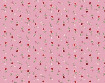 Riley Blake - Falling in Love - Tulips Pink - C11284 PINK - 100% cotton fabric - Sold by the yard(s)