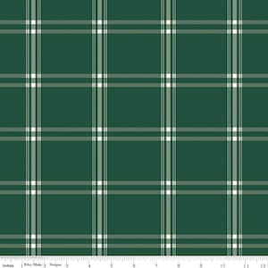 Riley Blake - Old Fashioned Christmas - Plaid - Forest - C12137 FOREST - 100% cotton fabric - Sold by the yard(s)