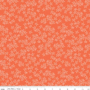 Riley Blake - Maple - Floral Salmon - C12476 SALMON - 100% cotton fabric - Sold by the yard(s)