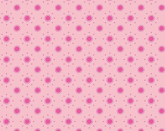 Riley Blake - Sunshine Blvd Suns - Pink - C12104 PINK - 100% cotton fabric - Sold by the yard(s)