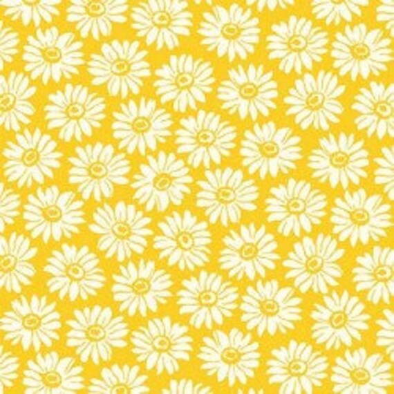 Michael Miller - Retro Daisies - Yellow - CX10439 YELL D Michael Miller - Retro Daisies - Yellow - CX10439 YELL D