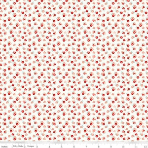 Riley Blake - You & Me - Tossed Floral Cream - C15404 CREAM - 100% cotton fabric - Sold by the yard(s)