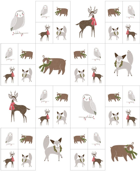 Gingiber Merriment 10 x10 inch Embroidery Sampler Deer Moda