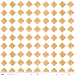 Riley Blake - Mad Masquerade - Check Mate - Orange - 100% cotton fabric - Sold  the yard(s
