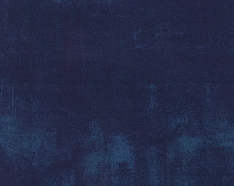 Moda Fabric - Grunge - Navy - Basicgrey - 30150 225 - 100% cotton fabric - Sold by the yard(s)14