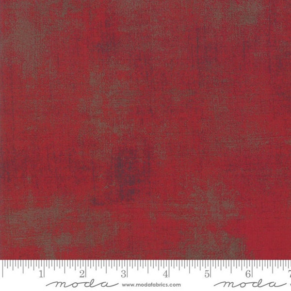 Moda - Grunge Basics - Marachino Cherry - 30150 82 - 100% cotton fabric - Sold by the yard(s)