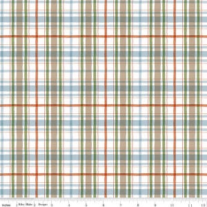 Riley Blake - Santa&#39;s Tree Farm - Farm Plaid - Snowy - C16453 SNOWY - 100& cotton fabric - Sold by the yard(s)