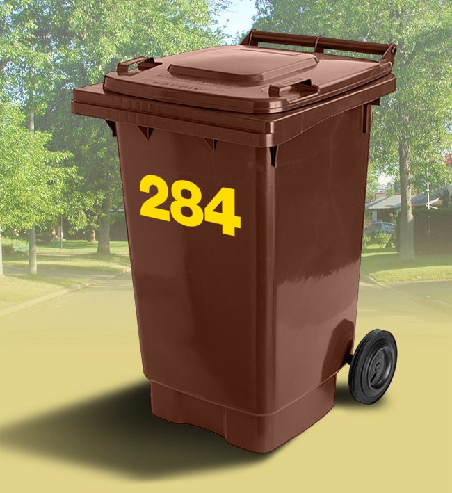 Set of 6 Regular Style Stick On Wheelie Bin or Mailbox Numbers Etsy