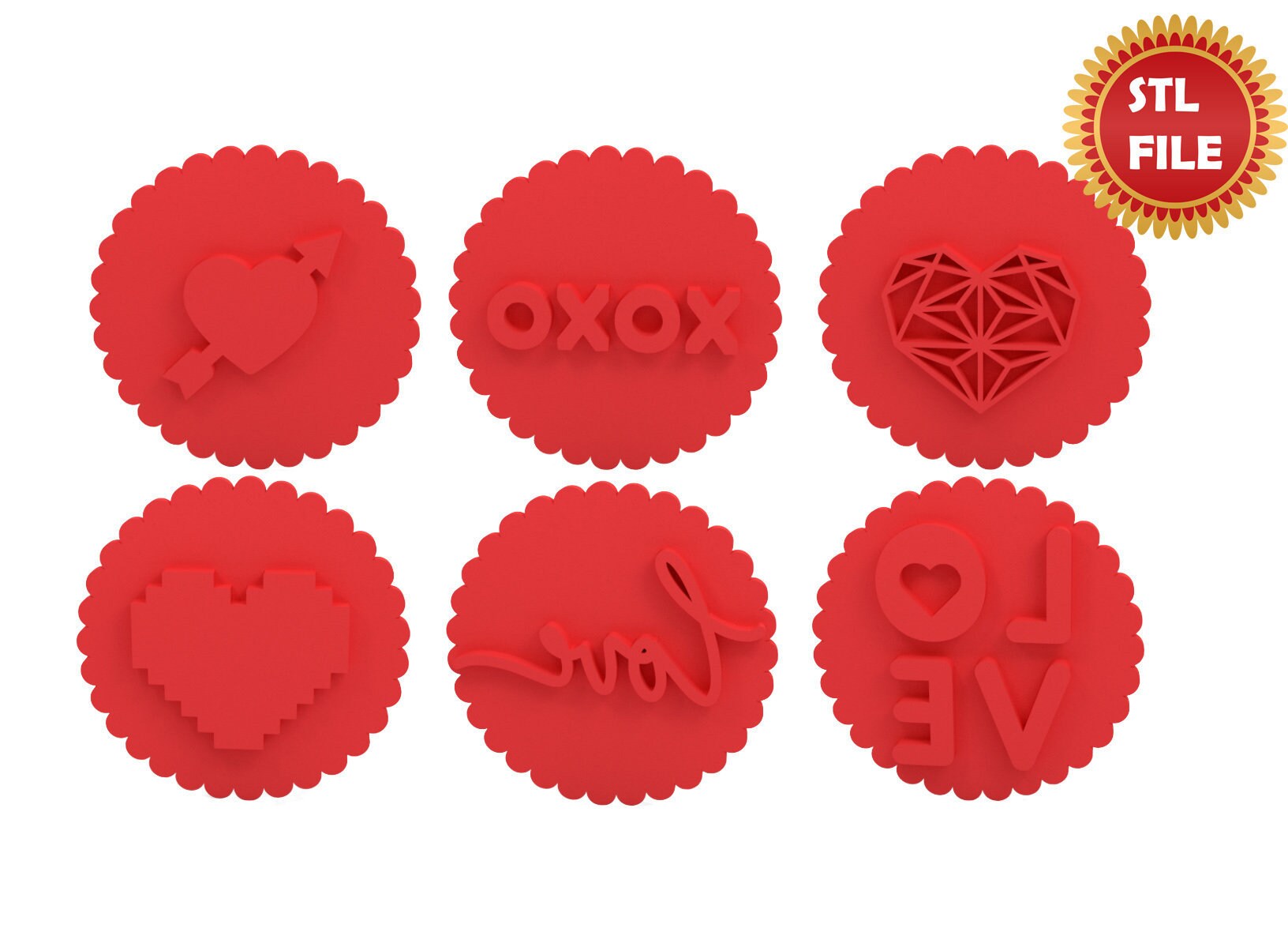 Cookie stamps stamps stlfile 3d printng Etsy