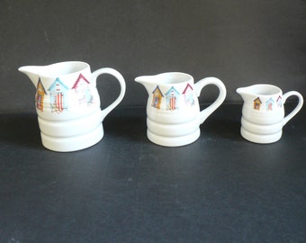 Beach Huts design churn Jug choice of 3 sizes