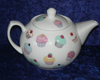 Cupcakes 2 cup or 6 cup teapot cupcakes design