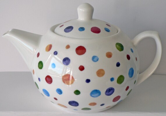 Cup Sizes Porcelain teapot Decorated Spots porcelain 2 cup teapot on OnBuy