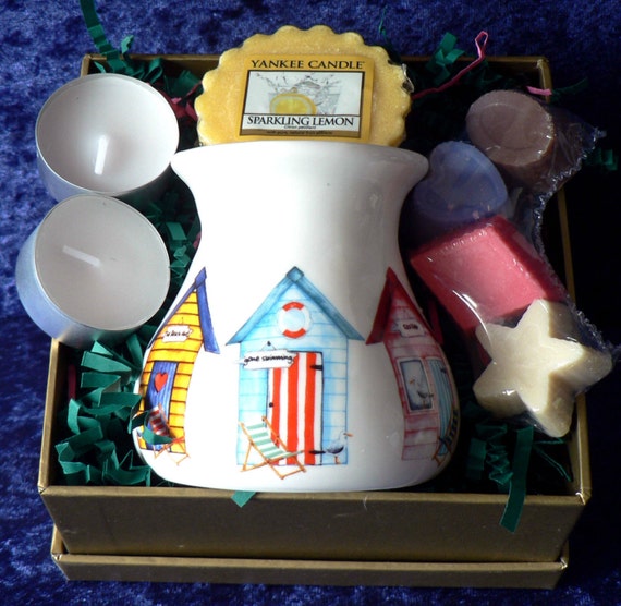 Beach Hut Oil Burner Gift Box With Bone China Oil Burner Etsy