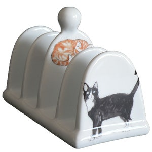 Cats toast Rack toast ceramic toast rack holder