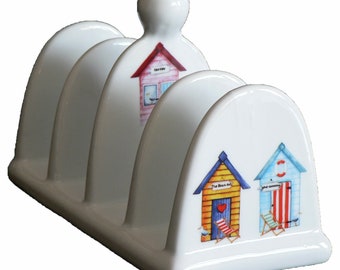 Beach Huts toast Rack toast ceramic toast rack holder