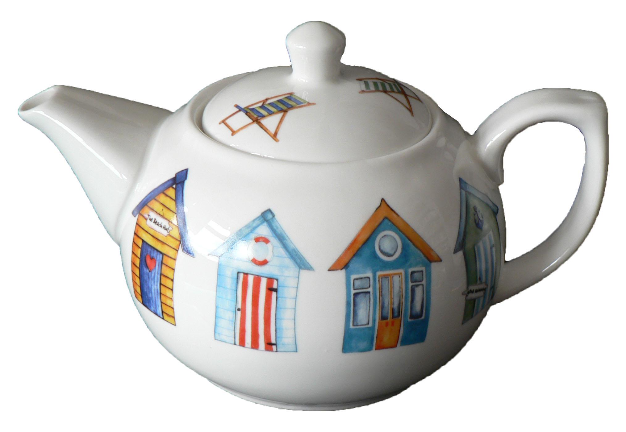 （Peninsula H）Teapot＆Cup with lid＆Saucer Beach Hut Teapot Cup and Saucer Gift Boxed - Etsy UK