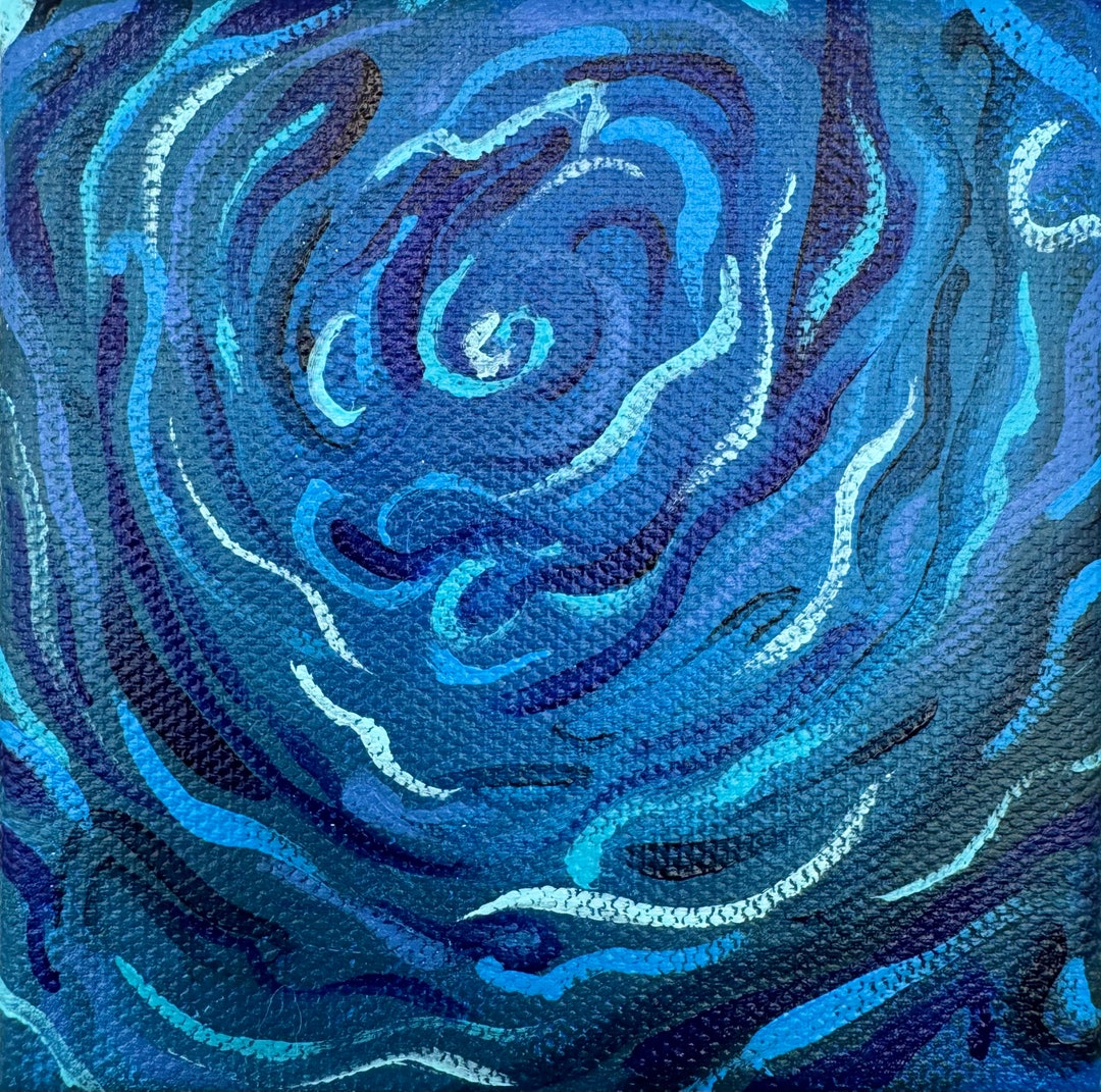 Blue Roses Abstract Blue Rose II - Abstract Floral Painting - Etsy