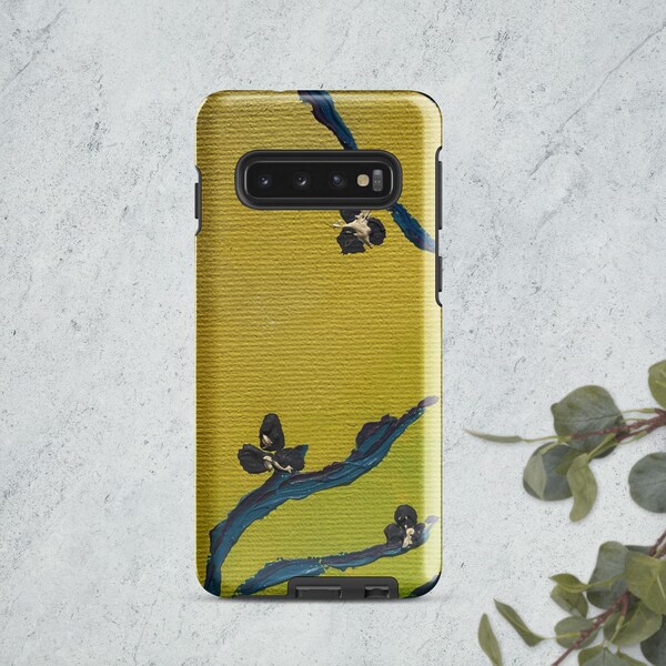 Yellow Floral Cherry Blossom-Like Tough case for Samsung®
