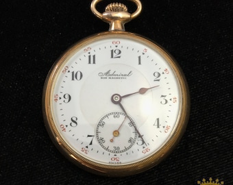 Admiral OF Pocket Watch size 8 Tacy Watch Co. SWISS