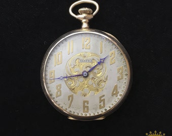 Rare 14kt Gold Agassiz Swiss OF Pocket Watch