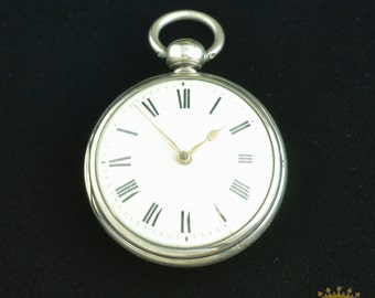 Verge Fusee Vintage montre de poche par John Lasseter d'Arundel vers 1822