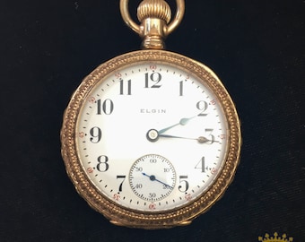 Elgin de montre de poche c.1913 cas est une œuvre d’art