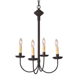 4 -Arm Grandview Chandelier in Textured Black