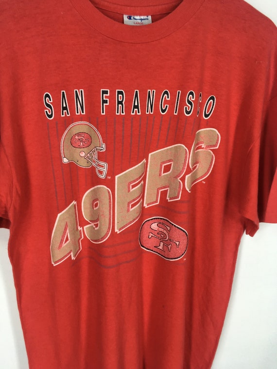 49ERS Forty Niners 90 Nfl Tshirt unisexe Large rouge Vintage des années 90 Niners Champion 49ers de San Francisco le Rugby Football Sportswear Tee Tshirt taille L 3eba78 49ERS Forty Niners 90 Nfl Tshirt unisexe Large rouge Vintage des années 90 Niners Champion 49ers de San Francisco le Rugby Football Sportswear Tee Tshirt taille L 3eba78