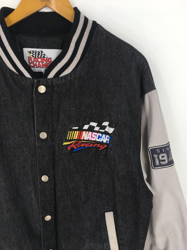 Vintage 80s Nascar Racing Car Jacket Bomber Medium Nascar