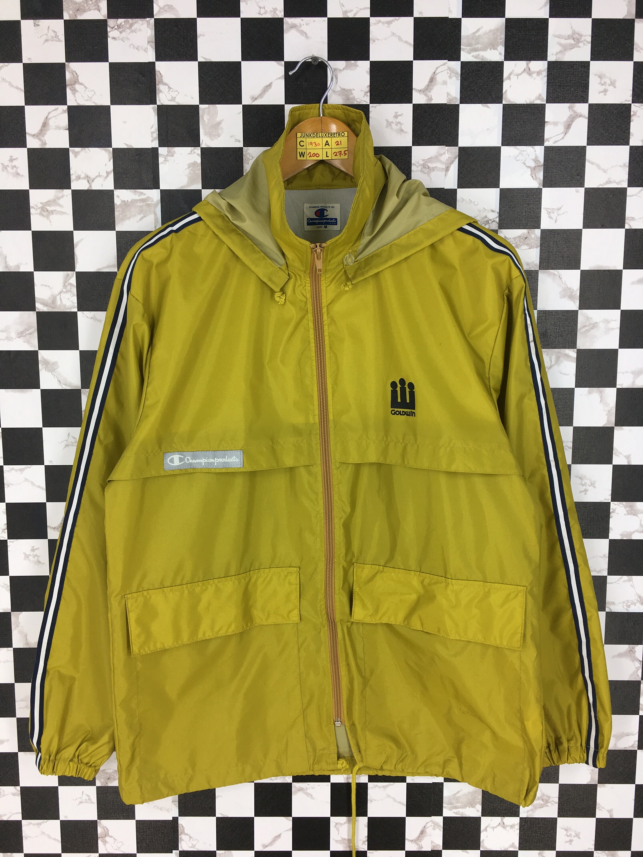 champion yellow windbreaker