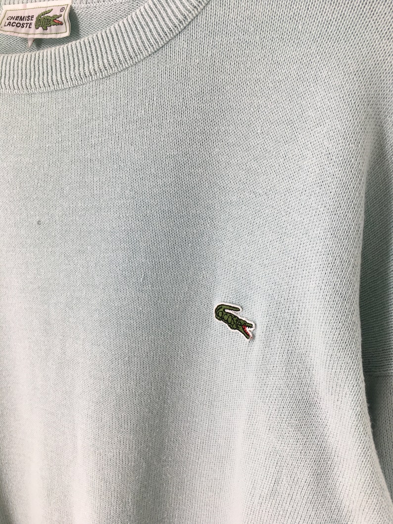 Chemise Lacoste Sweatshirts Small Green Vintage 90s Chemise Lacoste Sportswear Lacoste Pullover Sweater Size S