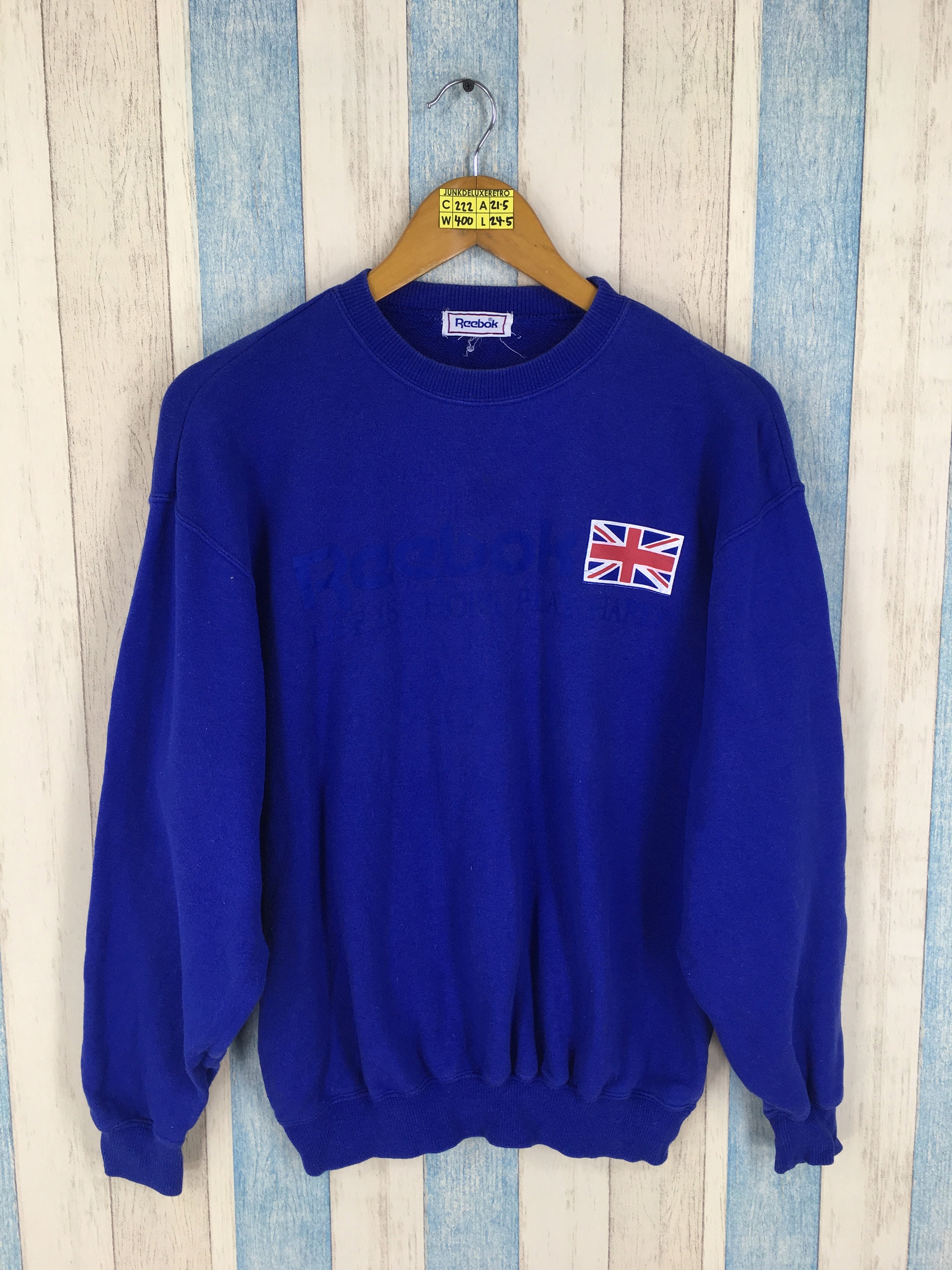 reebok blue jumper