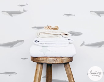Peel and Stick Whale Wallpaper - Etsy