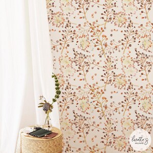 Girls bedroom floral wallpaper available as peel and stick or traditional wallpaper