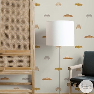 Cool Wallpaper For Boys Retro Background Car Print Colorful Kids Wallpaper Teen Boy Room Ideas Vintage Peel And Stick Wallpaper Boy Bedroom