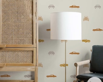 Retro Car Print Wallpaper, Peel and Stick, Boy's Room