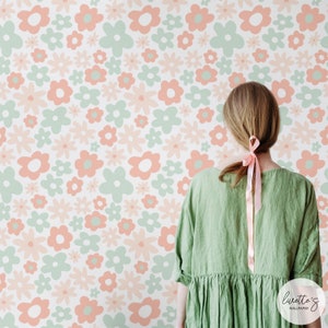 Floral Wallpaper Nursery Cool Wallpapers For Girls Peel And Stick Fabric Wallpaper For Walls Custom Made Accent Wallpaper Girly Wallpaper