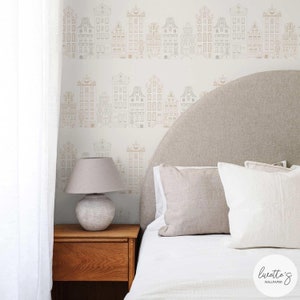 House Design Neutral Wallpaper Neutral Peel And Stick Wallpaper Gender Neutral Boho Nursery Vintage Wallpaper  Nursery Print Wallpaper