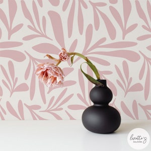 Rosy Floral Removable Wallpaper, Floral Wallpaper and Traditional or Self adhesive wallpaper