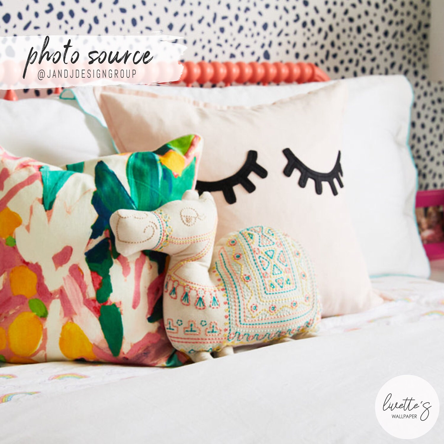 Navy Blue Dalmatian Removable Wallpaper Kids Bedroom Animal Etsy Canada