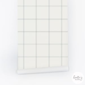 Classic Blue Plaid Design Wallpaper, Removable Peel and Stick and Traditional material