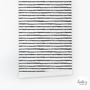 Scandinavian boho dots wallpaper panel in black and white